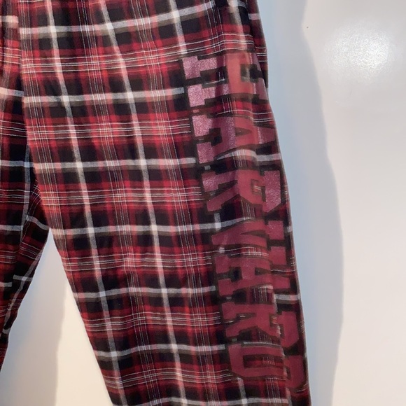 Burgundy and black striped varsity pyjama pants Harvard - Picture 2 of 5